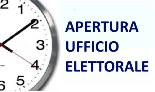 Orario apertura ufficio elettorale agosto 2020