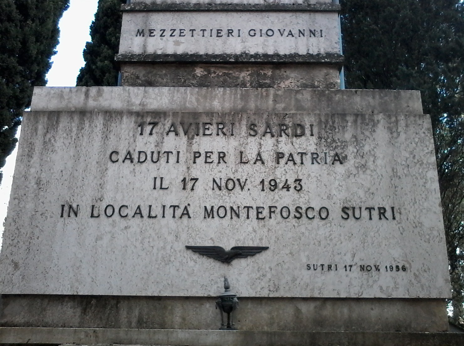 17 Novembre 1943 – 17 Novembre 2017: 74° anniversario dell’eccidio di Sutri