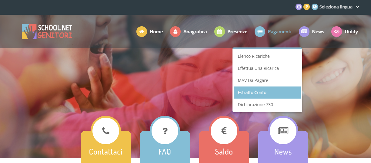Avviso: aggiornamento Portale Genitori servizio refezione scolastica