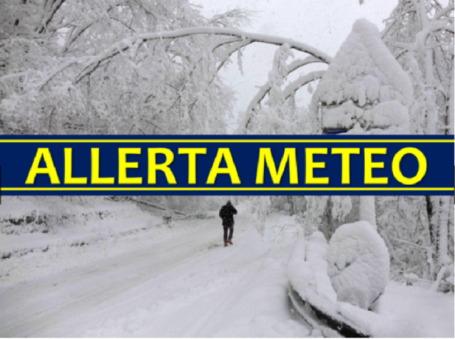 Avviso condizioni meteorologiche avverse per neve 