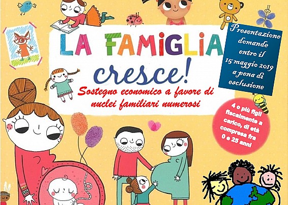 Avviso - La famiglia cresce - Sostegno economico a favore dei nuclei familiari numerosi